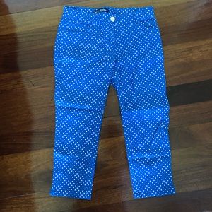 NWOT Mini Boden Polka Dot Capri Pant 14Y